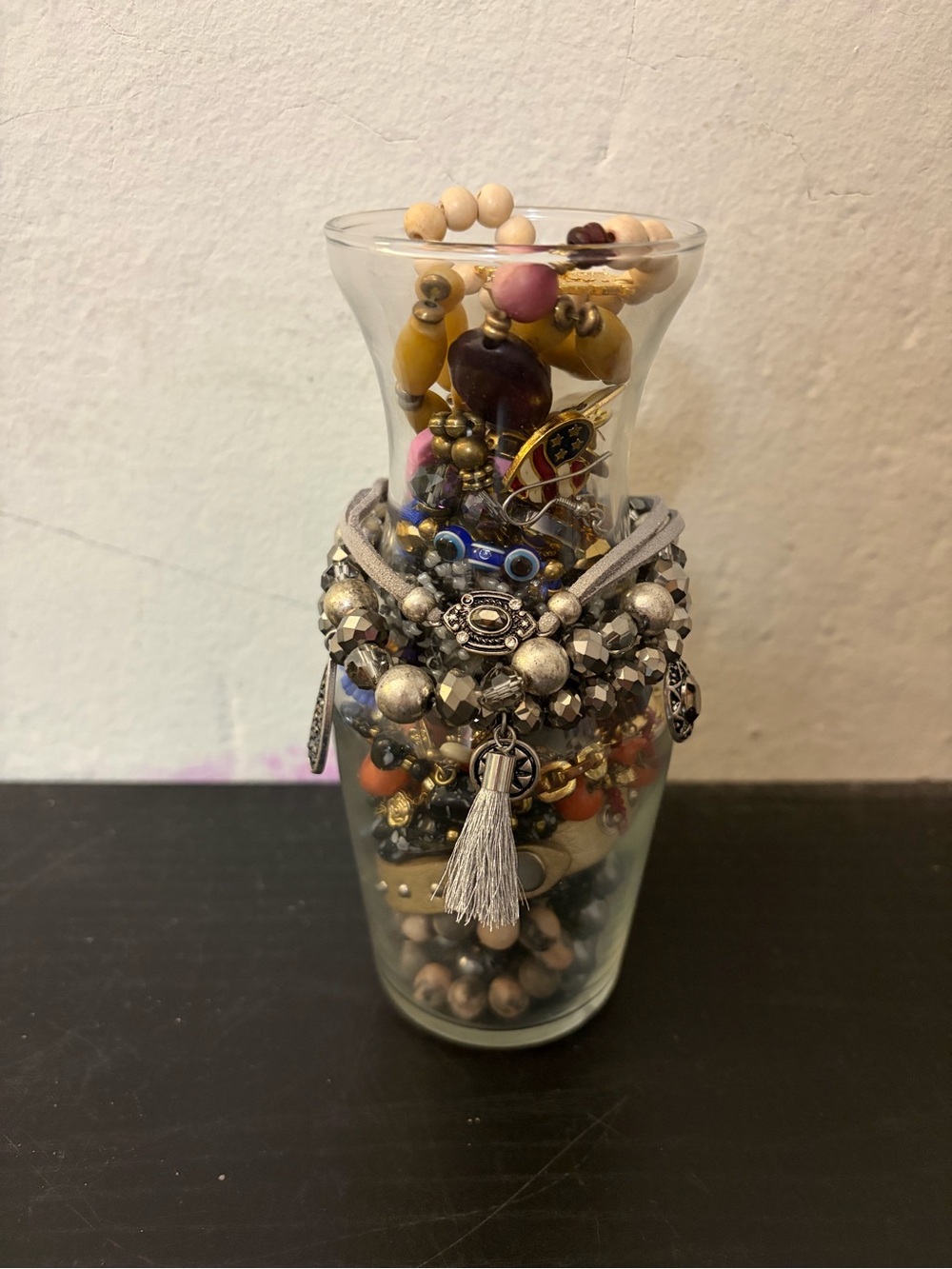 Glass Jewelry Jar! Necklaces, Bracelets, Earrings, Rings and more!